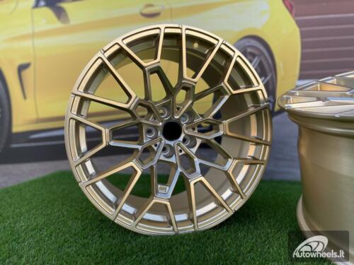 Ratlankis Forged BMW CSL 827M Style 19X10J 5X112 ET15 66.5 Frozen Gold