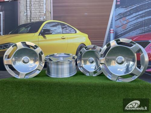 Ratlankis Forged E/S Class Maybach monoblock style 21X9J 5X112 ET34 66.6 Silver with Polished Face