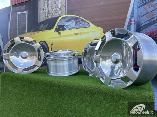 Ratlankis Forged E/S Class Maybach monoblock style 21X9J 5X112 ET34 66.6 Silver with Polished Face