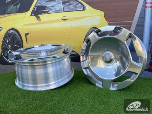 Ratlankis Forged E/S Class Maybach monoblock style 21X9J 5X112 ET34 66.6 Silver with Polished Face