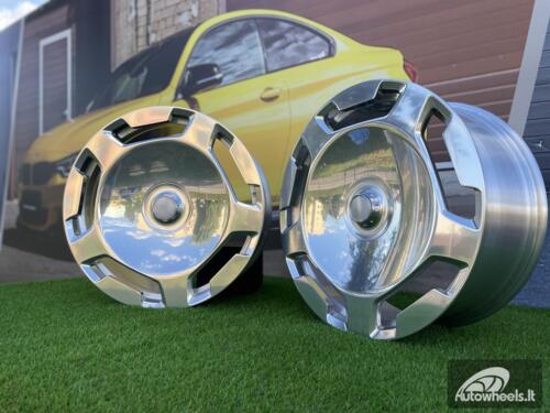 Ratlankis Forged E/S Class Maybach monoblock style 21X9J 5X112 ET34 66.6 Silver with Polished Face