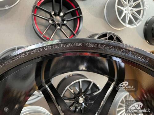 Ratlankis Forged Porsche Taycan style 21X9.5J 5X130 ET60 71.6 Gloss Black with White lip