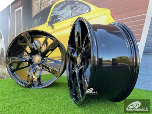 Ratlankis Forged Porsche Taycan Turismo style 21X11.5J 5X130 ET66 71.6 Gloss Black