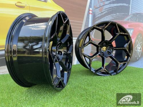 Ratlankis Lamborghini Urus style 23X11.5J 5X130 ET22 71.6 Gloss Black