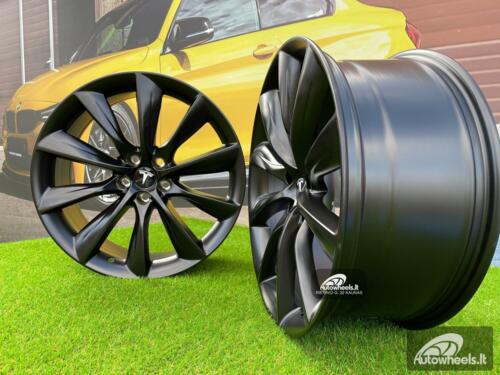 Ratlankis Tesla Model 3 Turbine style 20X8.5J 5X114.3 ET35 64.1 Black half matt