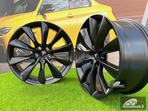 Ratlankis Tesla Model 3 Turbine style 20X8.5J 5X114.3 ET35 64.1 Black half matt