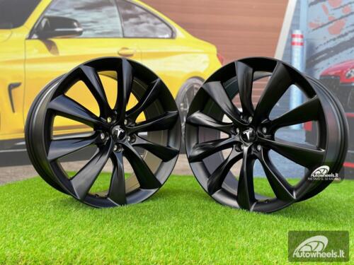 Ratlankis Tesla Model 3 Turbine style 20X8.5J 5X114.3 ET35 64.1 Black half matt