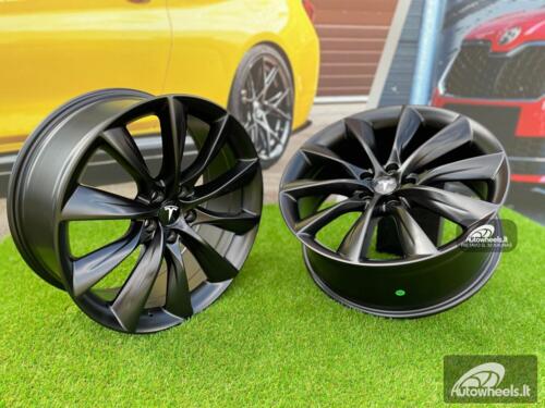 Ratlankis Tesla Model 3 Turbine style 20X8.5J 5X114.3 ET35 64.1 Black half matt