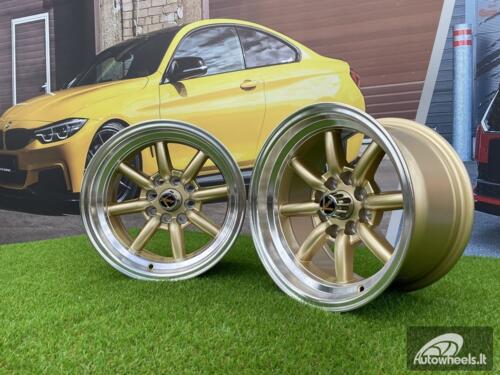 Ratlankis Watanabe Rota RKR style 14X8J 4X100/4x114.3 ET-13 73.1 Gold with machined lip