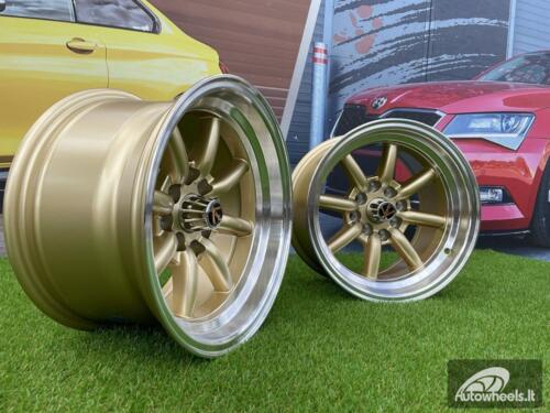 Ratlankis Watanabe Rota RKR style 14X8J 4X100/4x114.3 ET-13 73.1 Gold with machined lip