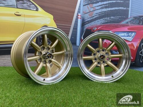 Ratlankis Watanabe Rota RKR style 14X8J 4X100/4x114.3 ET-13 73.1 Gold with machined lip