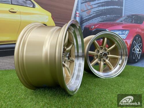 Ratlankis Watanabe Rota RKR style 14X8J 4X100/4x114.3 ET-13 73.1 Gold with machined lip