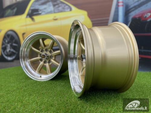 Ratlankis Watanabe Rota RKR style 14X8J 4X100/4x114.3 ET-13 73.1 Gold with machined lip