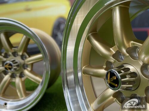 Ratlankis Watanabe Rota RKR style 14X8J 4X100/4x114.3 ET-13 73.1 Gold with machined lip