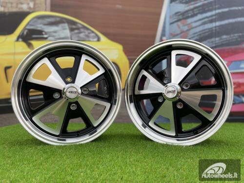 Ratlankis Sparko VW Beetle Mk2 Classic Fusch style 17X7J 4X130 ET40 88.7 Black with machined face