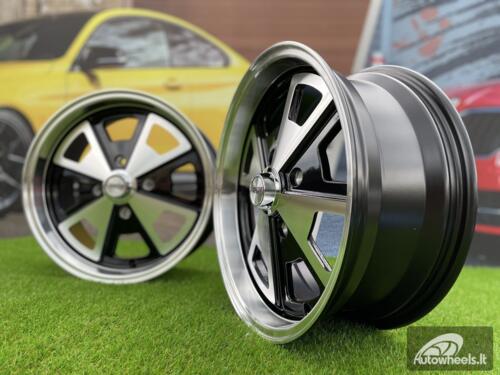 Ratlankis Sparko VW Beetle Mk2 Classic Fusch style 17X7J 4X130 ET40 88.7 Black with machined face