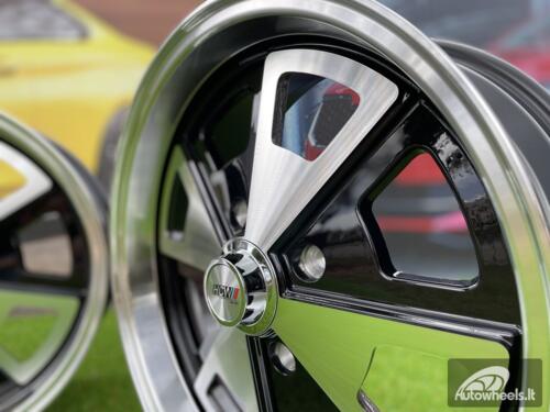 Ratlankis Sparko VW Beetle Mk2 Classic Fusch style 17X7J 4X130 ET40 88.7 Black with machined face