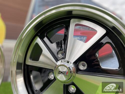 Ratlankis Sparko VW Beetle Mk2 Classic Fusch style 17X7J 4X130 ET40 88.7 Black with machined face