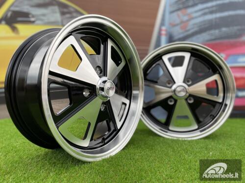 Ratlankis Sparko VW Beetle Mk2 Classic Fusch style 17X7J 4X130 ET40 88.7 Black with machined face