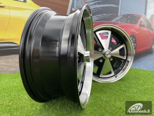 Ratlankis Sparko VW Beetle Mk2 Classic Fusch style 17X7J 4X130 ET40 88.7 Black with machined face