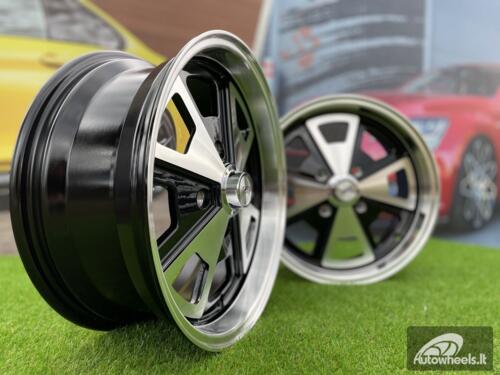 Ratlankis Sparko VW Beetle Mk2 Classic Fusch style 17X7J 4X130 ET40 88.7 Black with machined face