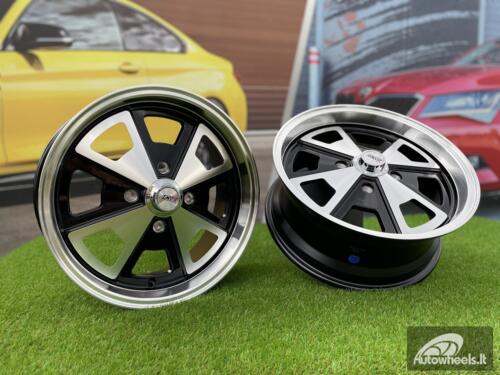 Ratlankis Sparko VW Beetle Mk2 Classic Fusch style 17X7J 4X130 ET40 88.7 Black with machined face