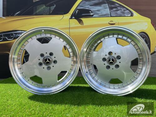Ratlankis Mercedes AMG Monoblock Performa 25 style 18X8 5X112 ET35 66.6 Silver with mirror lip