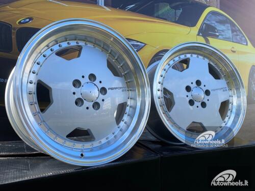 Ratlankis Mercedes AMG Monoblock Performa 25 style 17X8 5X112 ET25 66.6 Silver with mashined lip