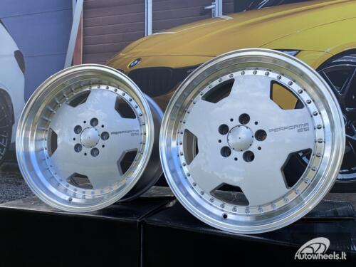 Ratlankis Mercedes AMG Monoblock Performa 25 style 17X8 5X112 ET25 66.6 Silver with mashined lip