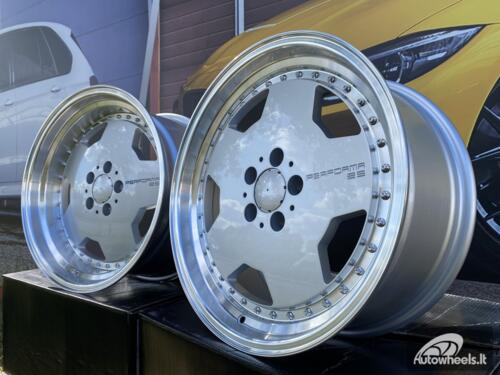 Ratlankis Mercedes AMG Monoblock Performa 25 style 17X8 5X112 ET25 66.6 Silver with mashined lip