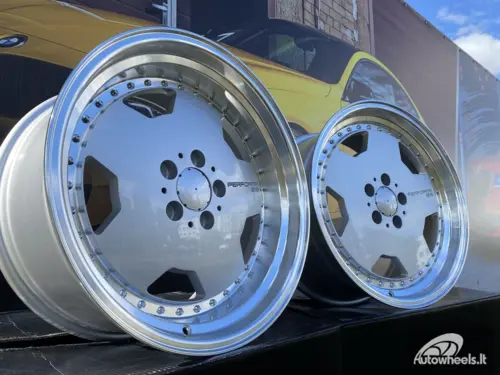 Ratlankis Mercedes AMG Monoblock Performa 25 style 17X8 5X112 ET25 66.6 Silver with mashined lip
