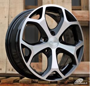 Ratlankis R17x7.5  5X108  ET  50  63.4  BK386  Black Polished (MB)  For FORD  (L2)