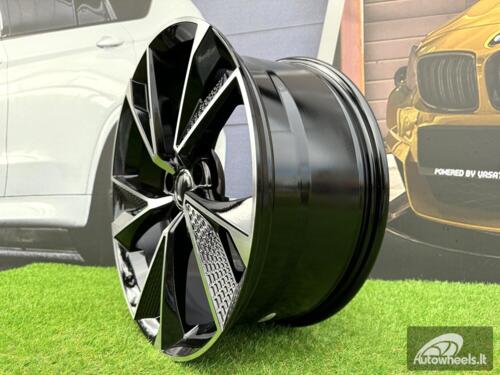 Ratlankis R20x8.5  5X112  ET  43  66.5  B1566  (XFE466)  Black Polished (MB)  For AUD  (P2)  (HYBRID FORGED)