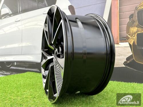 Ratlankis R20x8.5  5X112  ET  43  66.5  B1566  (XFE466)  Black Polished (MB)  For AUD  (P2)  (HYBRID FORGED)