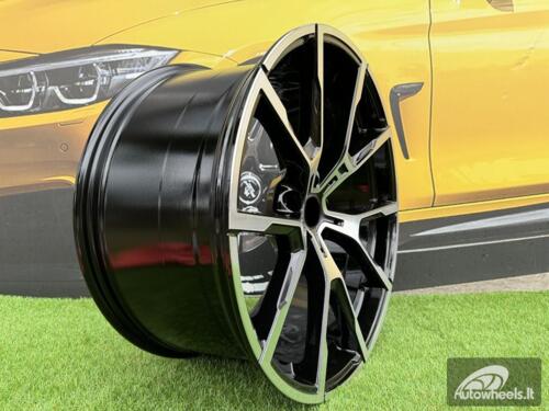 Ratlankis R20x8.5  5X112  ET  25  66.6  B5601  Black Polished (MB)  For BMW  (K4)  (Rear+Front)