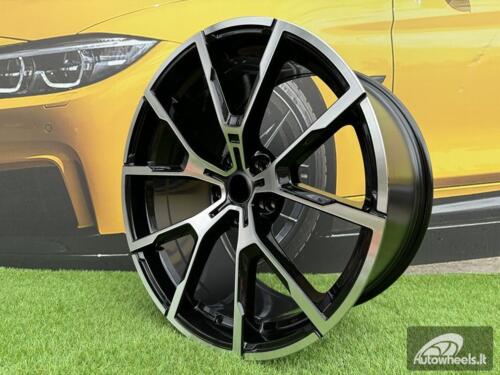 Ratlankis R20x8.5  5X112  ET  25  66.6  B5601  Black Polished (MB)  For BMW  (P)  (Rear+Front)