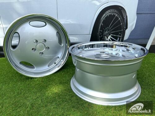 Ratlankis Larzon Monoblock style 18X8.5J 5X112 ET30 66.6 Silver with stainless steel lip