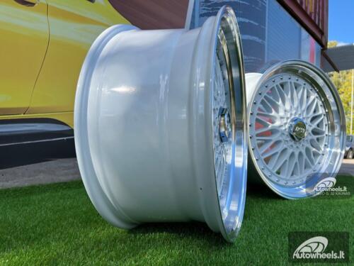 Ratlankis BBS RS2 Style 20X9.5J 5X114.3/5X120 ET35 73.1 White with diamond cut lip