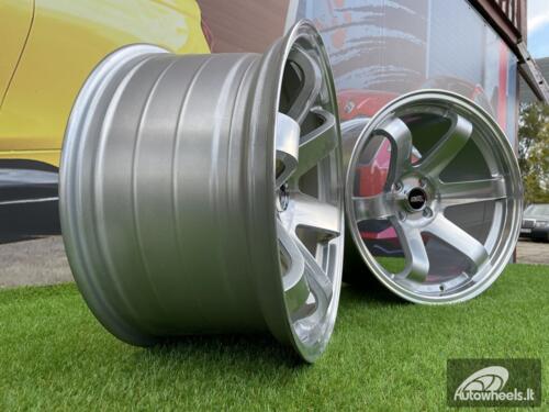 Ratlankis Kaven Rota Grid style 17X10J 4X100 ET18 73.1 Silver with Diamond Cut lip