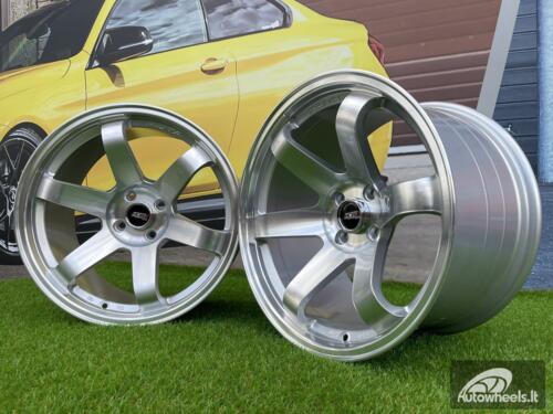 Ratlankis Kaven Rota Grid style 17X10J 4X100 ET18 73.1 Silver with Diamond Cut lip