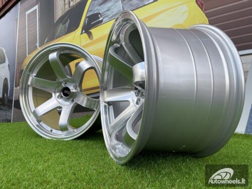 Ratlankis Kaven Rota Grid style 17X10J 4X100 ET18 73.1 Silver with Diamond Cut lip