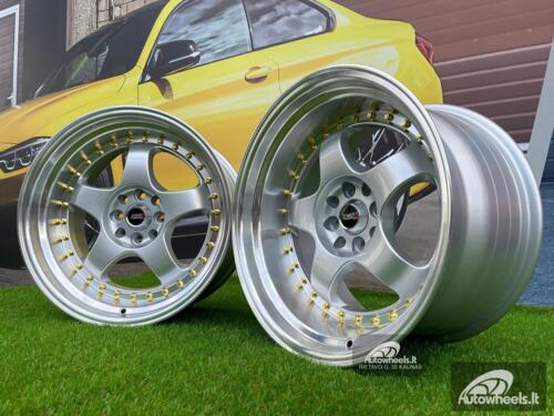 Ratlankis Work Meister S1 Style 17X8.5J 4X100/4X108 ET15 73.1 Silver with Diamond Cut lip