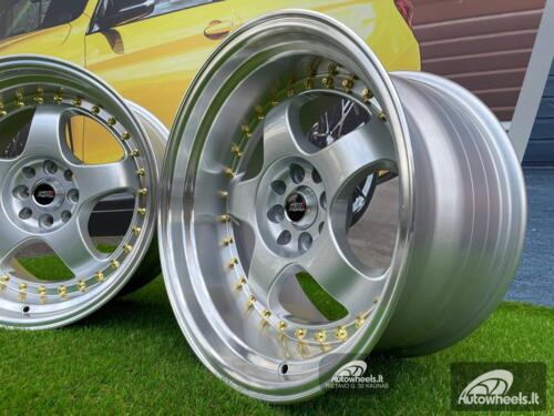 Ratlankis Work Meister S1 Style 17X8.5J 4X100/4X108 ET15 73.1 Silver with Diamond Cut lip