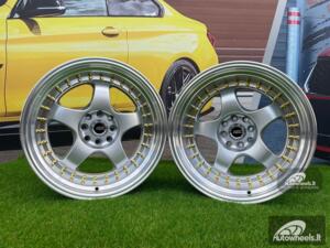 Ratlankis Work Meister S1 Style 17X10J 4X100/4X108 ET15 73.1 Silver with Diamond Cut lip