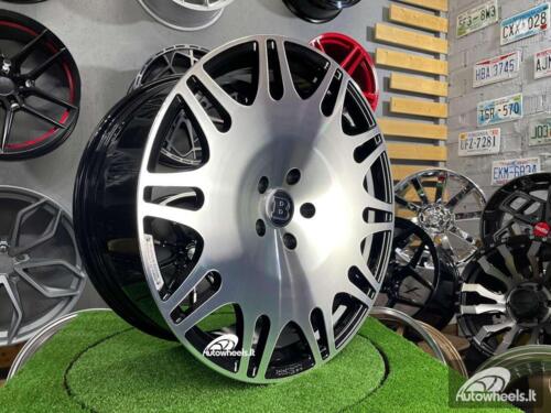 Ratlankis Brabus G class Monoblock style 22X10J 5X130 ET35 84.1 Black Diamond Cut