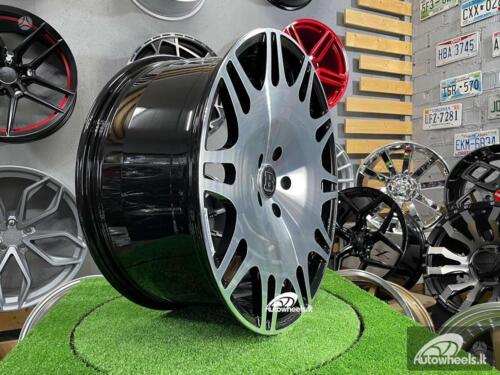 Ratlankis Brabus G class Monoblock style 22X10J 5X130 ET35 84.1 Black Diamond Cut
