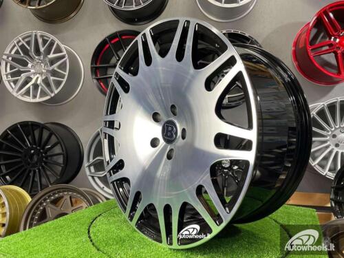 Ratlankis Brabus G class Monoblock style 22X10J 5X130 ET35 84.1 Black Diamond Cut