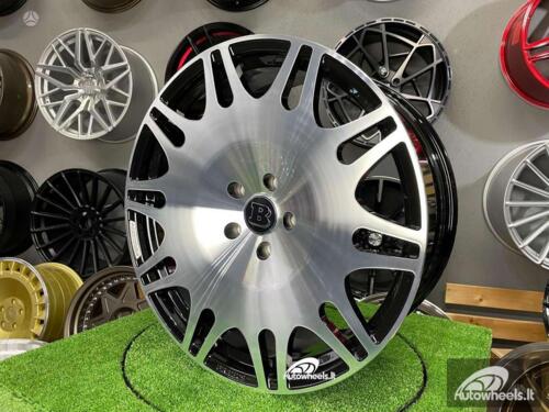 Ratlankis Brabus G class Monoblock style 22X10J 5X130 ET35 84.1 Black Diamond Cut