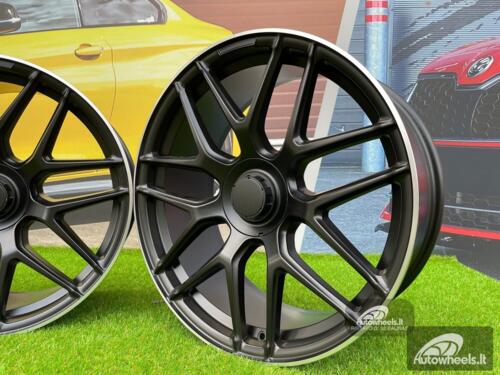 Ratlankis Mercedes - Benz Aten AMG Y spoke style 21X9J 5X112 ET25 66.5 Black matt with Diamond Cut lip