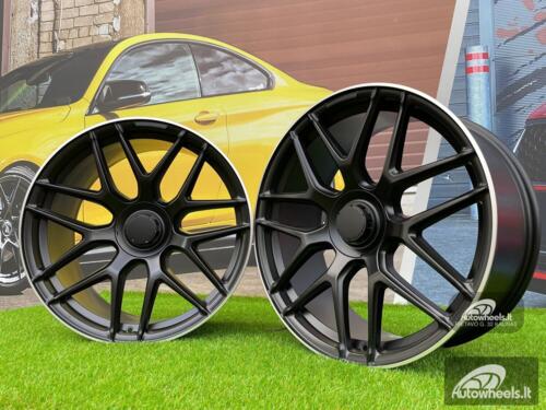 Ratlankis Mercedes - Benz Aten AMG Y spoke style 21X9J 5X112 ET25 66.5 Black matt with Diamond Cut lip